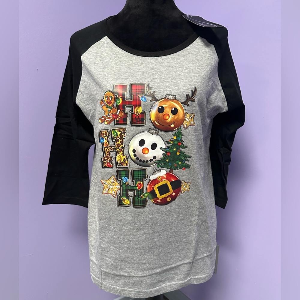 Sofra Raglan Holiday Shirt